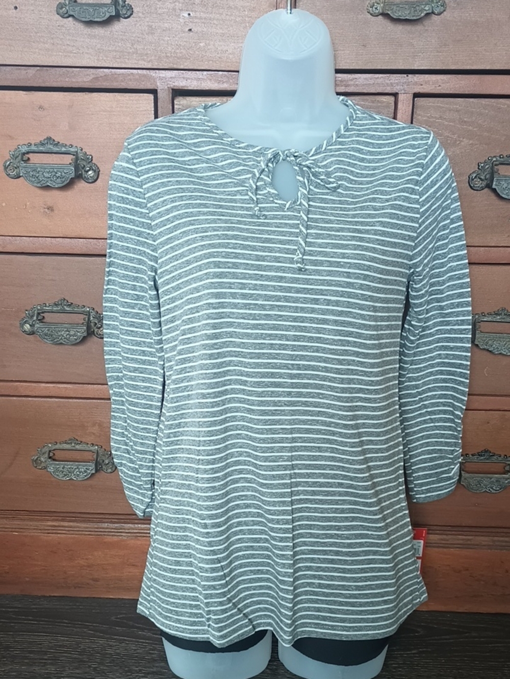 Brand New!! Izod Striped 3/4 Sleeve Top